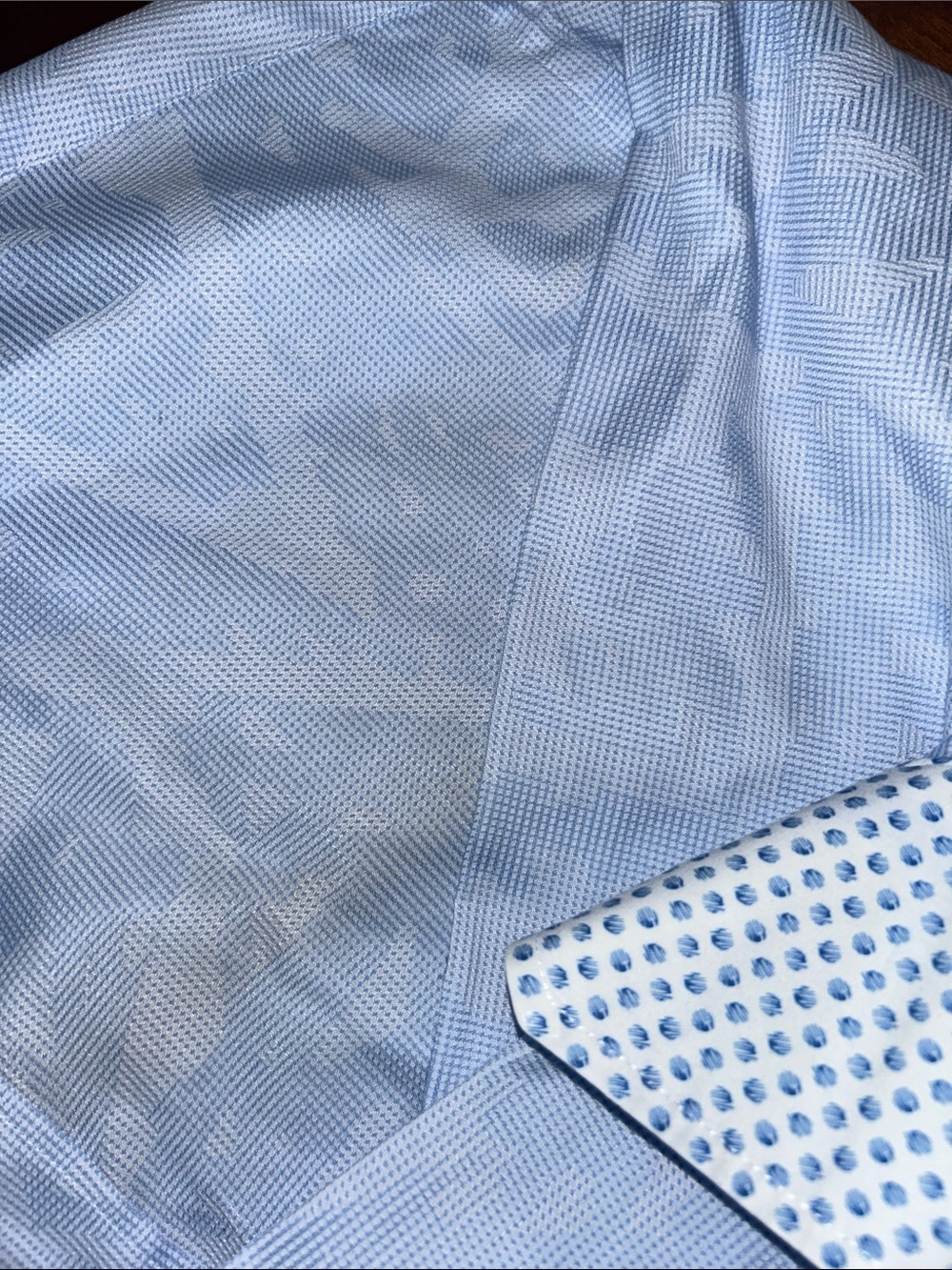 Hard to find floral Bugatchi Pale Blue Abstract Pattern Men's Dress Shirt - Picture 5 of 8